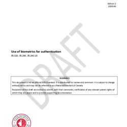 CAN/DGSI 120, Use of biometrics for authentication (Second Edition)  thumbnail icon