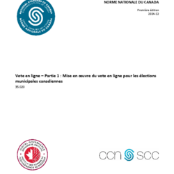 CAN/DGSI 111-1:2024, Vote en ligne – Partie 1 : Mise en oeuvre du vote en ligne pour les élections municipales canadiennes thumbnail icon