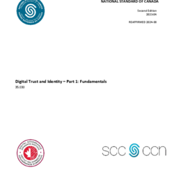 CAN/DGSI 103-1 Digital Trust and Identity – Part 1: Fundamentals thumbnail icon