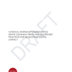 NATIONAL WORKSHOP AGREEMENT TO DEFINE COMMON TERMS AND OUTLINE BEST PRACTICES FOR DEVELOPING DIGITAL LITERACY thumbnail icon