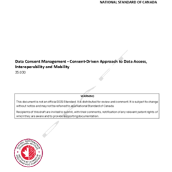 CAN/DGSI 133, Data Consent Management - Consent-Driven Approach to Data Access, Interoperability and Mobility thumbnail icon