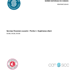 CAN/DGSI 110-1, Services financiers ouverts – Partie 1 : Expérience client thumbnail icon