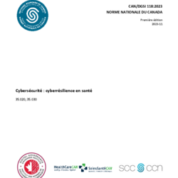 CAN/DGSI 118, Cybersécurité : Cyberrésilience en santé thumbnail icon