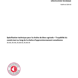 DGSI/TS 114, Spécification technique pour la chaîne de blocs agricole – Traçabilité du  canola tout au long de la chaîne d’approvisionnement canadienne  thumbnail icon