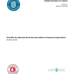 CAN/DGSI 104 : 2021 / Rév 1 : 2024, Contrôles de cybersécurité de base des petites et moyennes organisations thumbnail icon